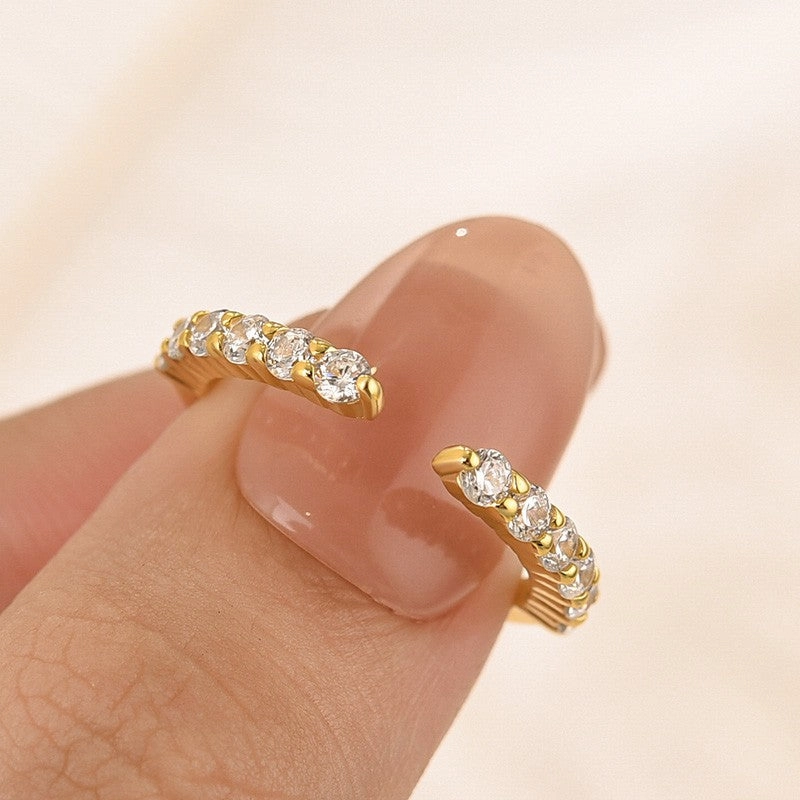 0.7Ct Classic Open Wedding Band In Sterling Silver Wedding Ensemble Stylish Form