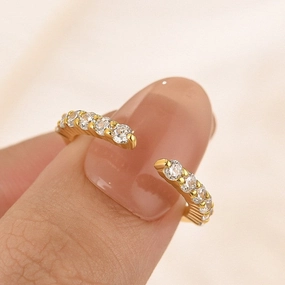 0.7Ct Classic Open Wedding Band In Sterling Silver Chic Element Bold Designs