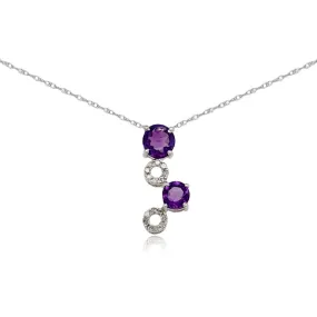 Exclusive Ornament 10K Gold and Stone Circles Pendant Necklace