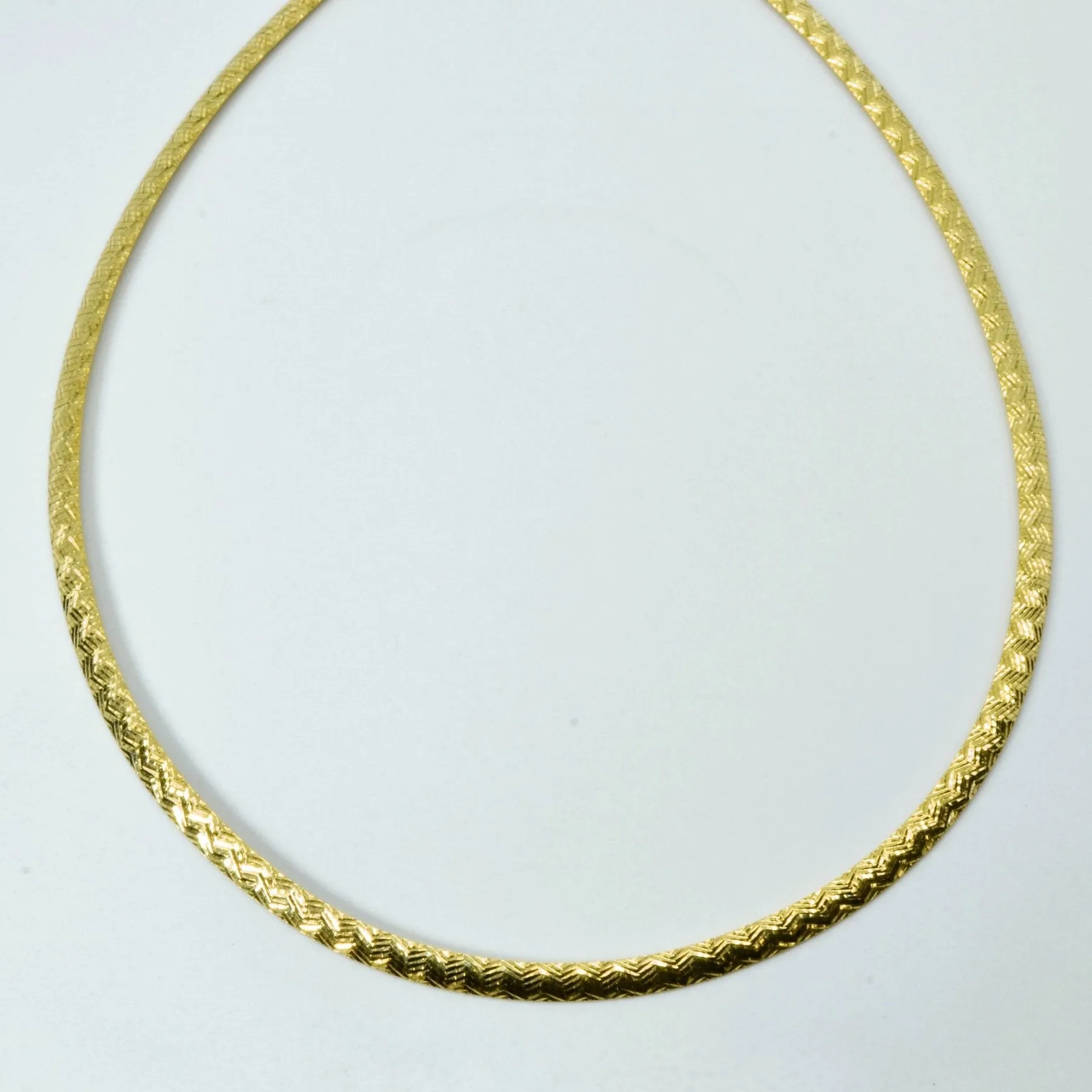 Precious Piece 10k Textured Gold Snake Chain | 16"|