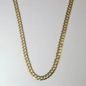 10k Two Tone Gold Cuban Chain | 22" | Glam Touch