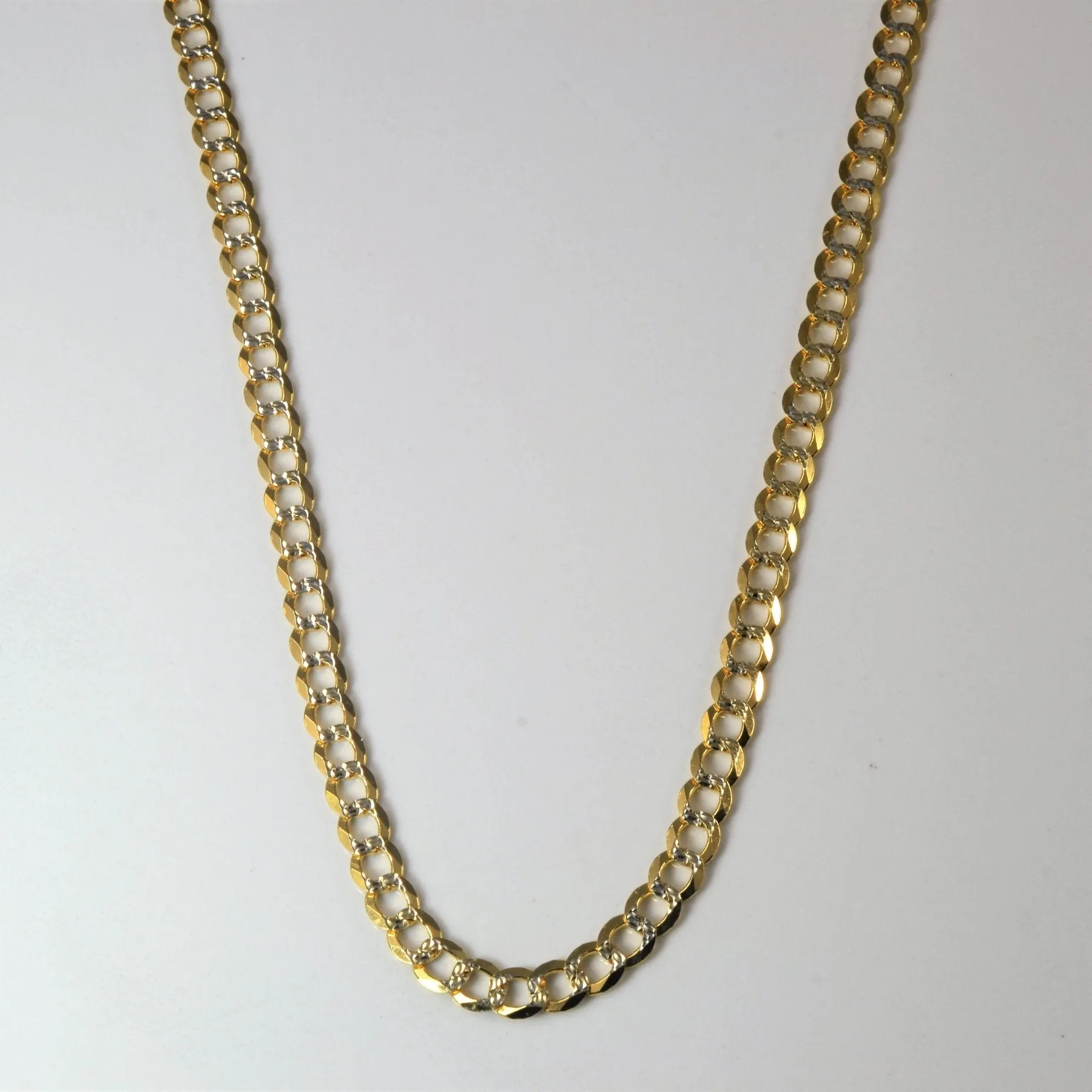 10k Two Tone Gold Cuban Chain | 22" | Glam Touch
