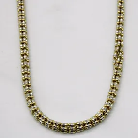 10k Two Tone Gold Necklace | 22" | Romantic Spark