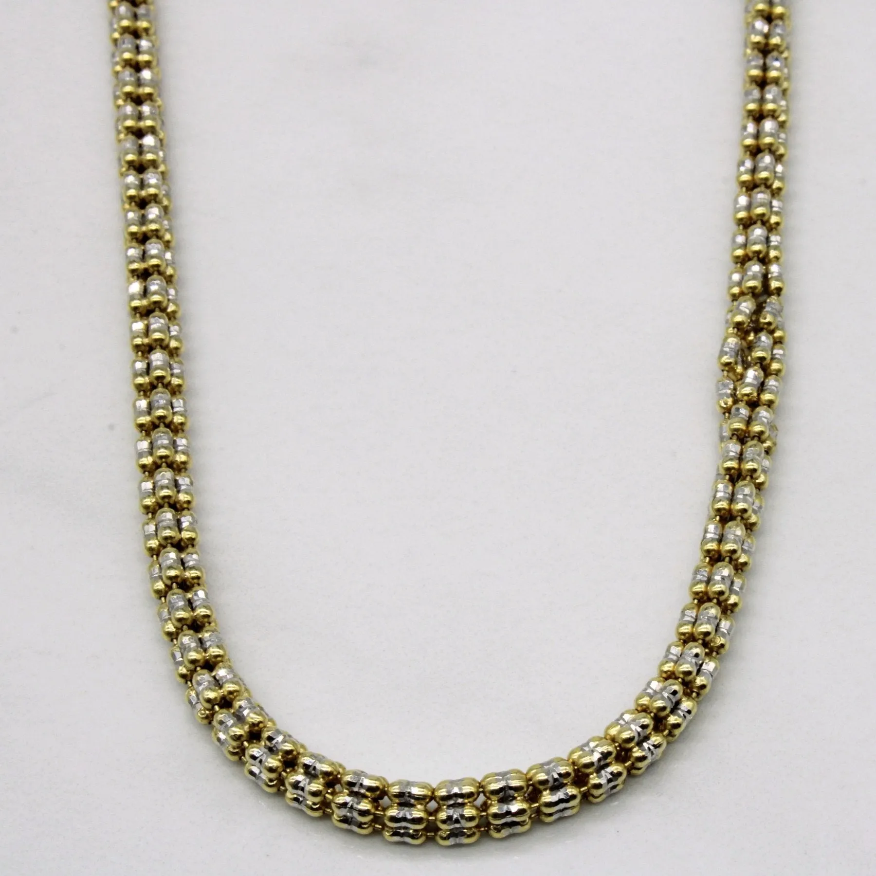 10k Two Tone Gold Necklace | 22" | Romantic Spark