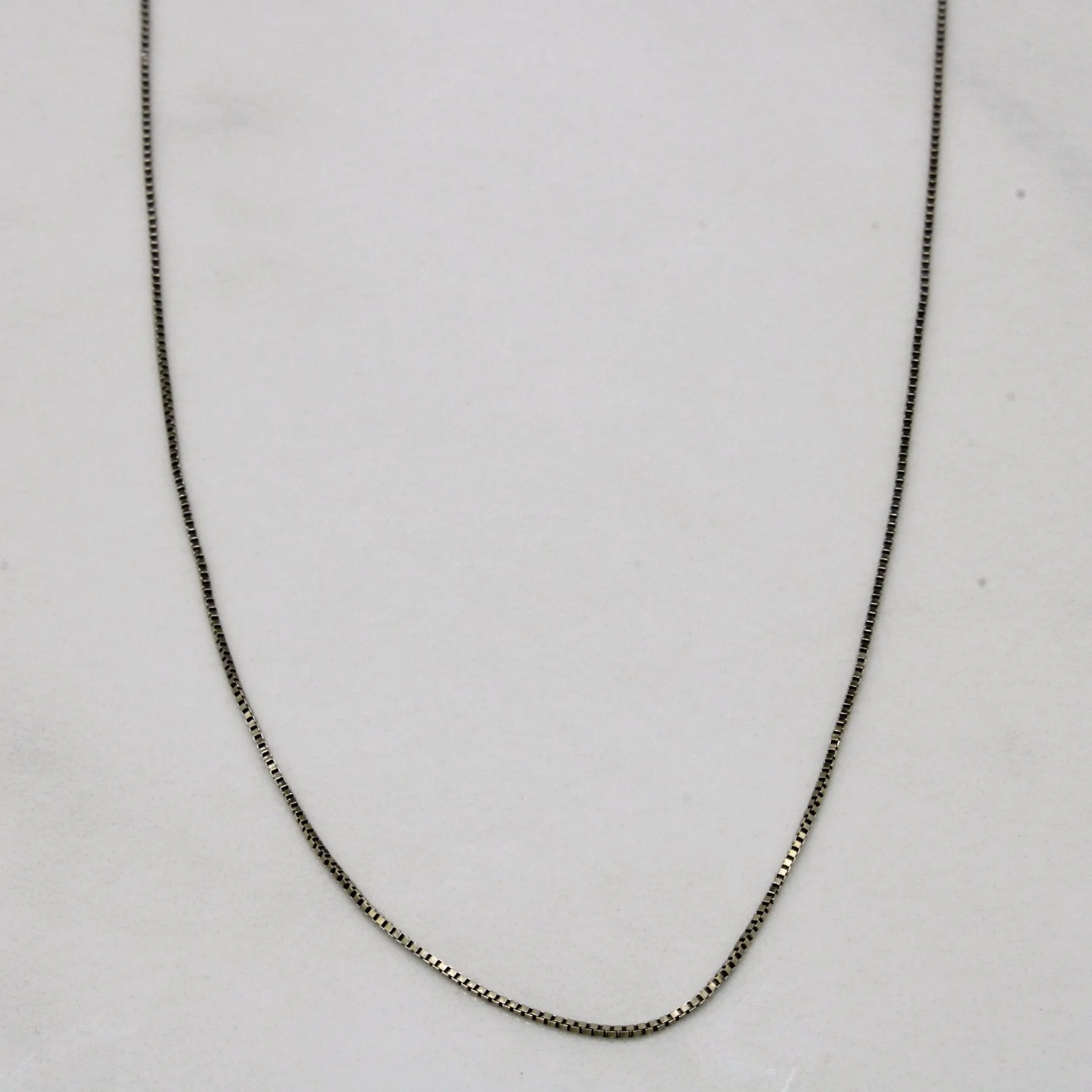 Minimal Look Elegant Craftwork 10k White Gold Box Link Chain | 18" |