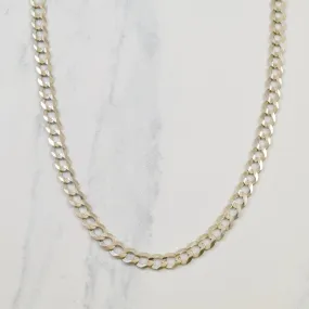 10k White Gold Curb Chain | 22" | Exclusive Accessories Cool Fit