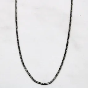 Contemporary Touch 10k White Gold Modified Cuban Link Chain | 16" |