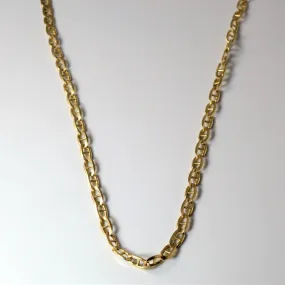 Evening Sparkle 10k Yellow Gold Anchor Chain | 24" |