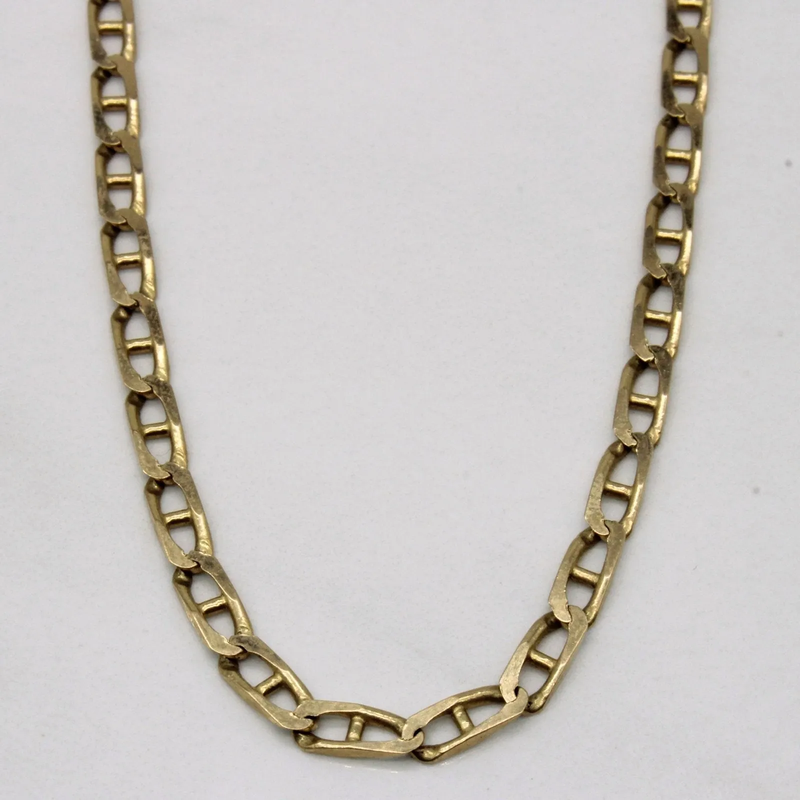 Party Gift 10k Yellow Gold Anchor Link Chain | 20" |