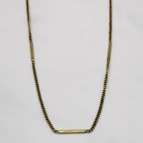 10k Yellow Gold Bar Link Necklace | 24" | Modern Mood