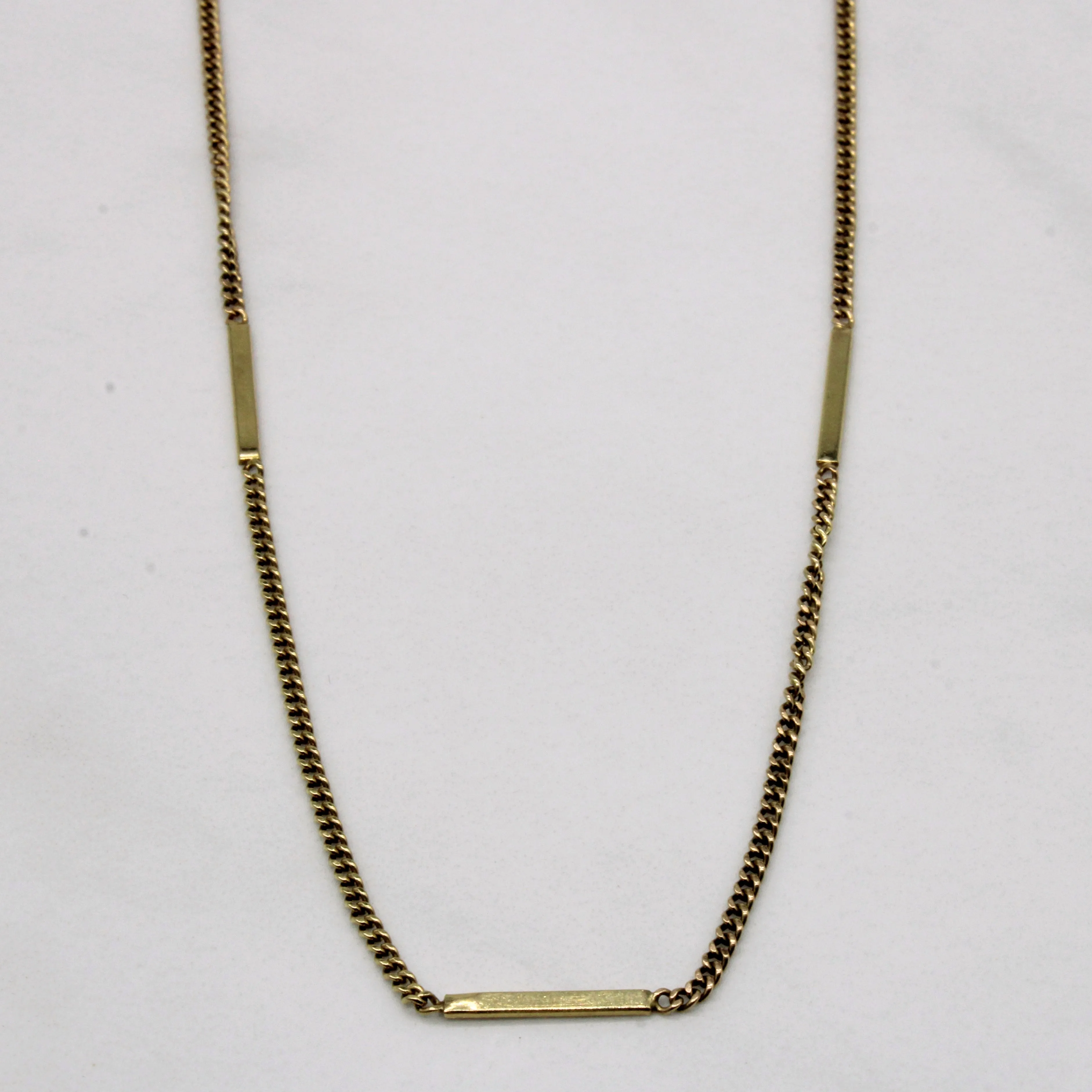 10k Yellow Gold Bar Link Necklace | 24" | Modern Mood