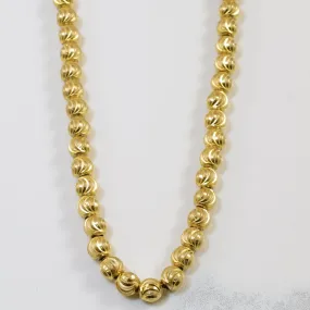 10k Yellow Gold Beaded Chain | 33.5" | Modern Charm
