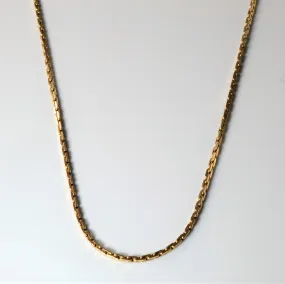 10k Yellow Gold Boston Link Chain | 15"| Timeless Gifts Vivid Accent