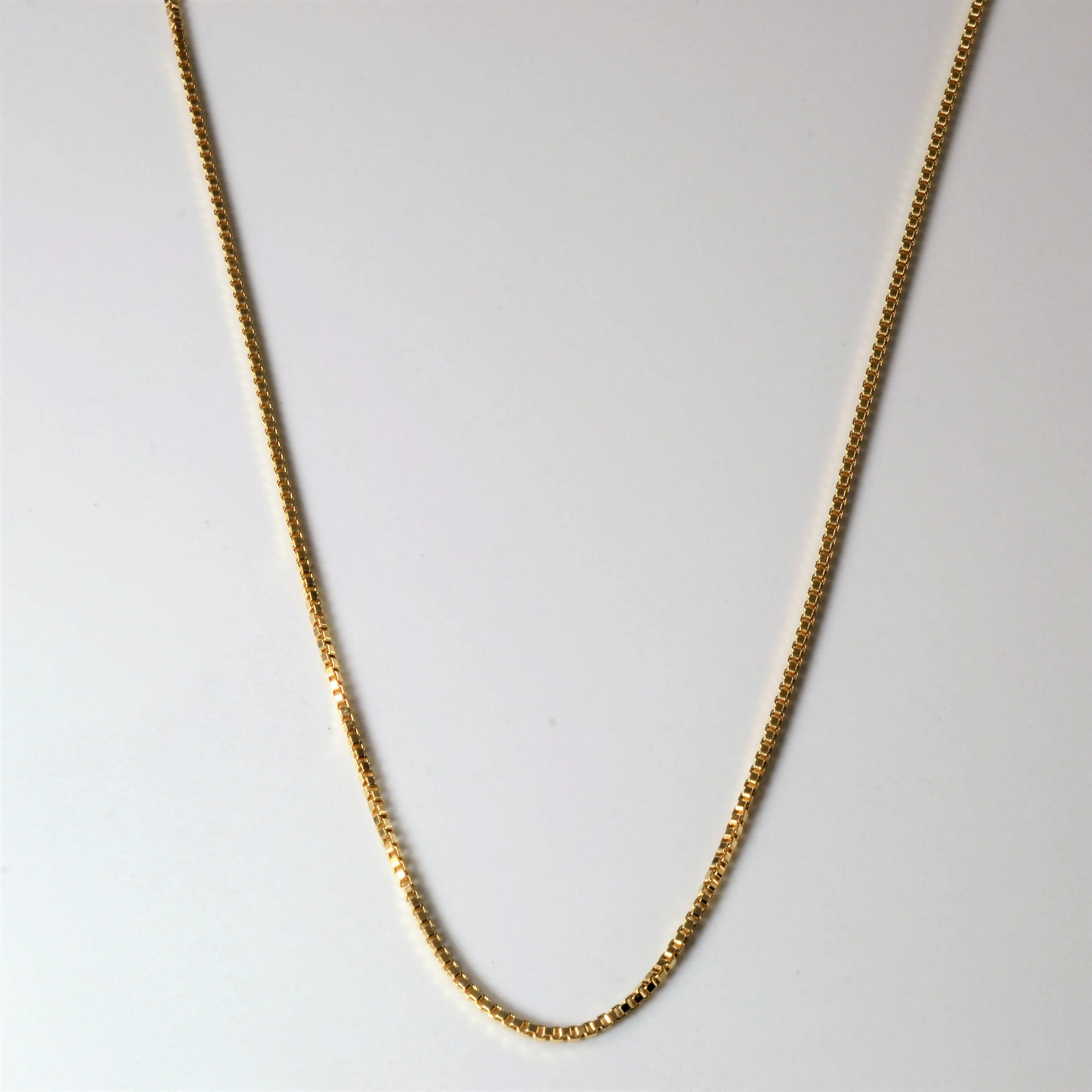 10k Yellow Gold Box Chain | 16" | Handmade Details