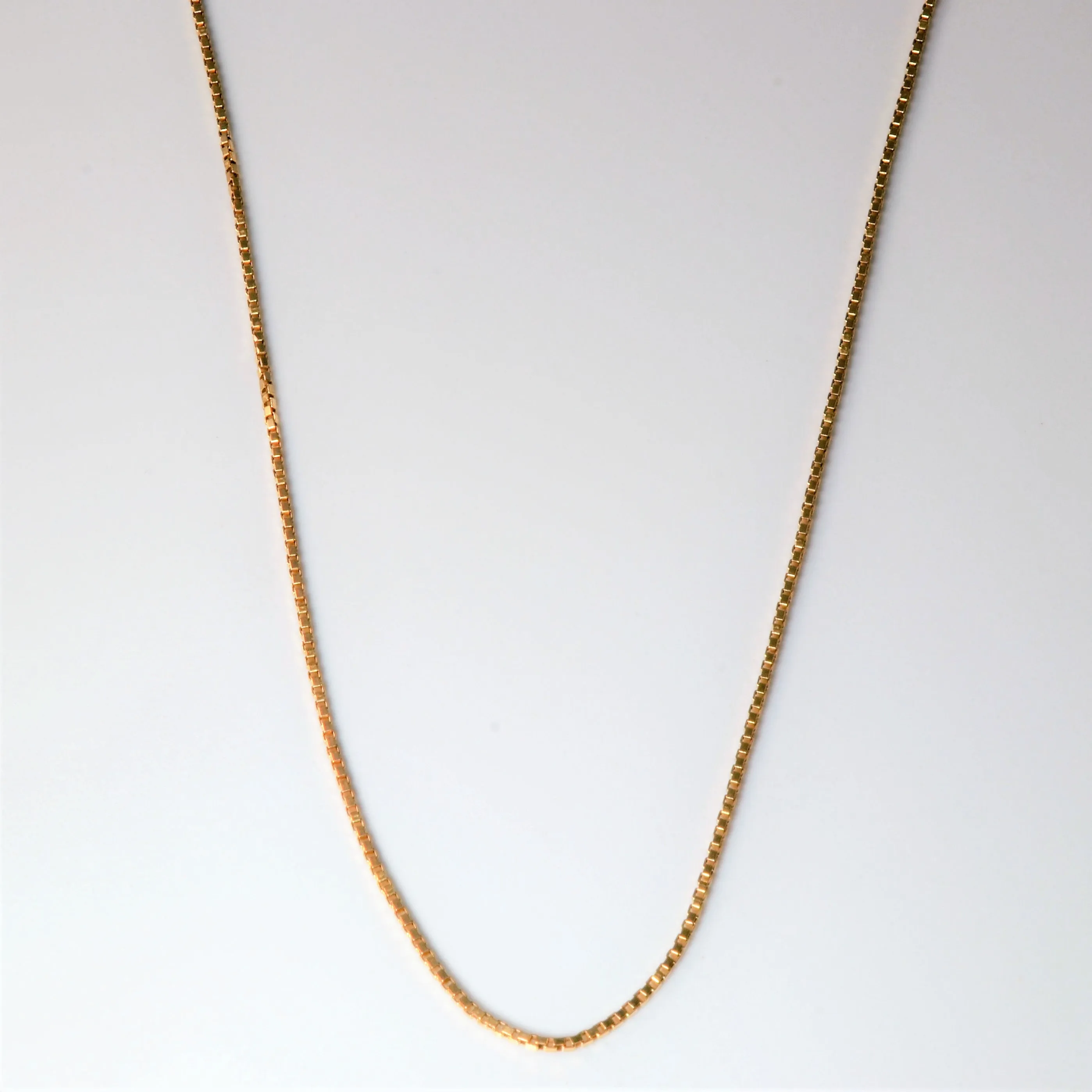 10k Yellow Gold Box Chain | 16" | Ethereal Form