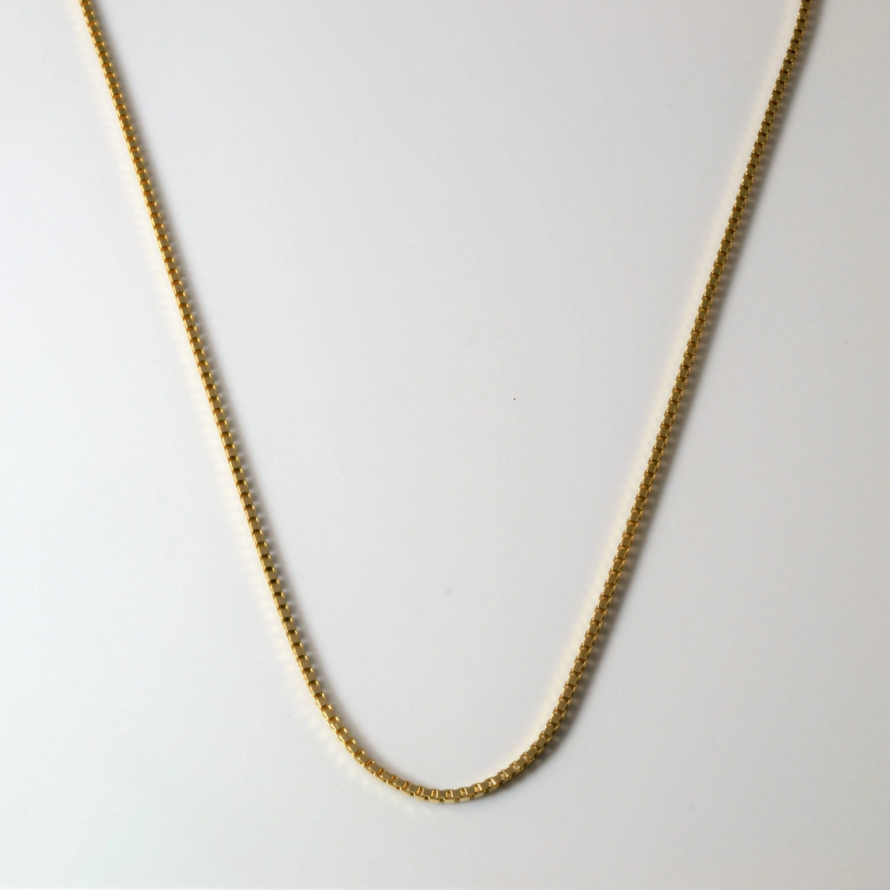 Bridal Style 10k Yellow Gold Box Chain | 16"|