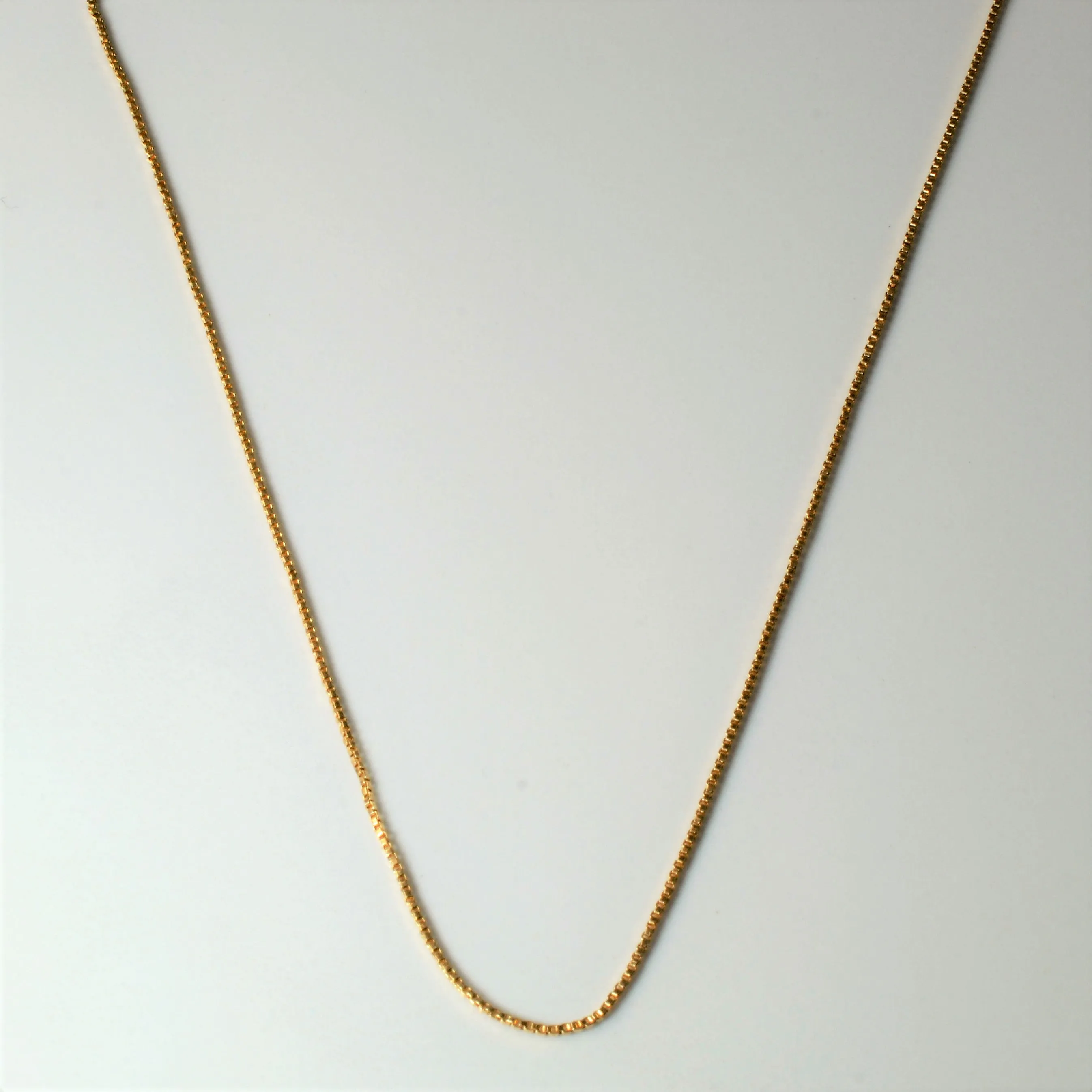 10k Yellow Gold Box Chain | 16" | Distinctive Touch Pieces Luxury Accessory