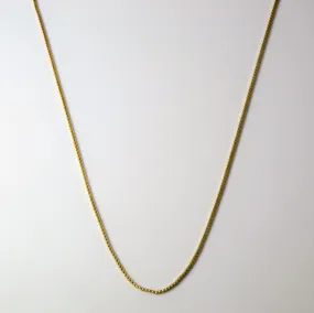10k Yellow Gold Box Chain | 16"| Modern Attire Exclusive Craft