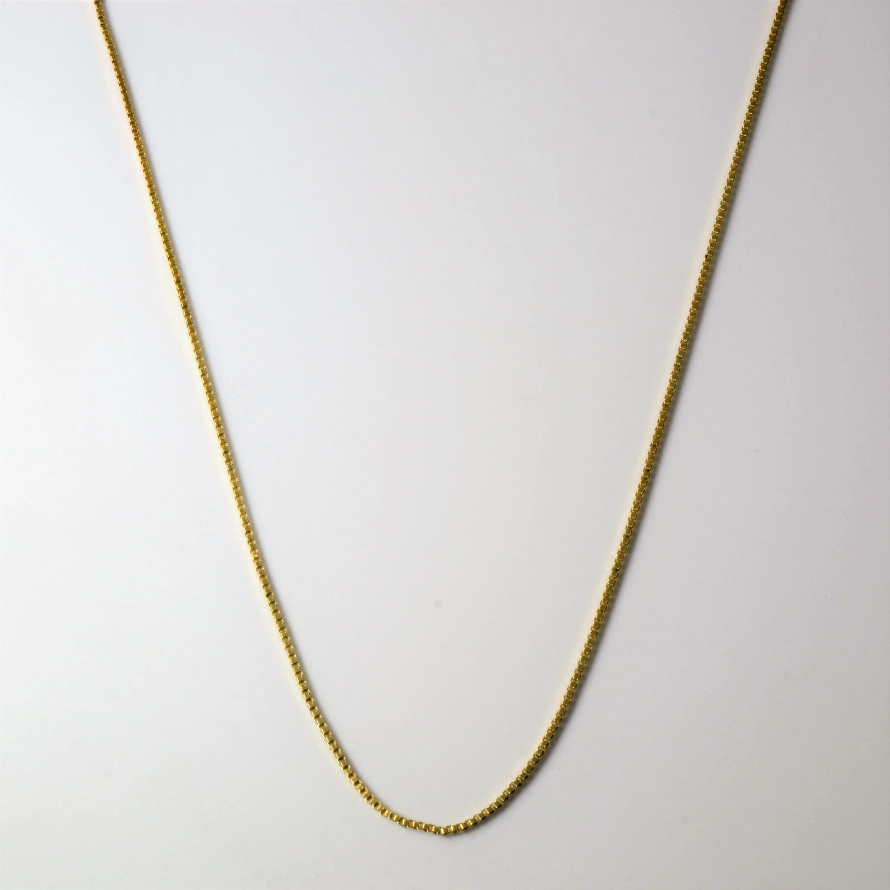 10k Yellow Gold Box Chain | 16"| Modern Attire Exclusive Craft