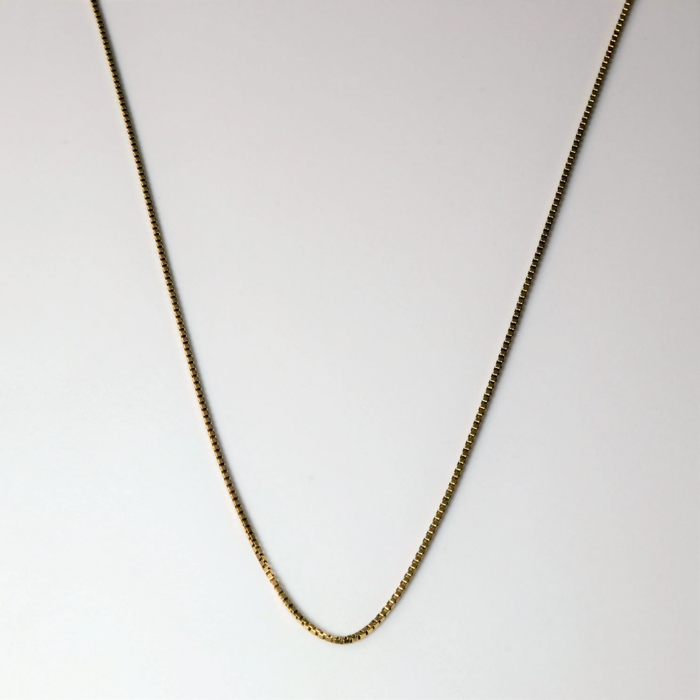10k Yellow Gold Box Chain | 16" | Flat Shot Luxury Pick