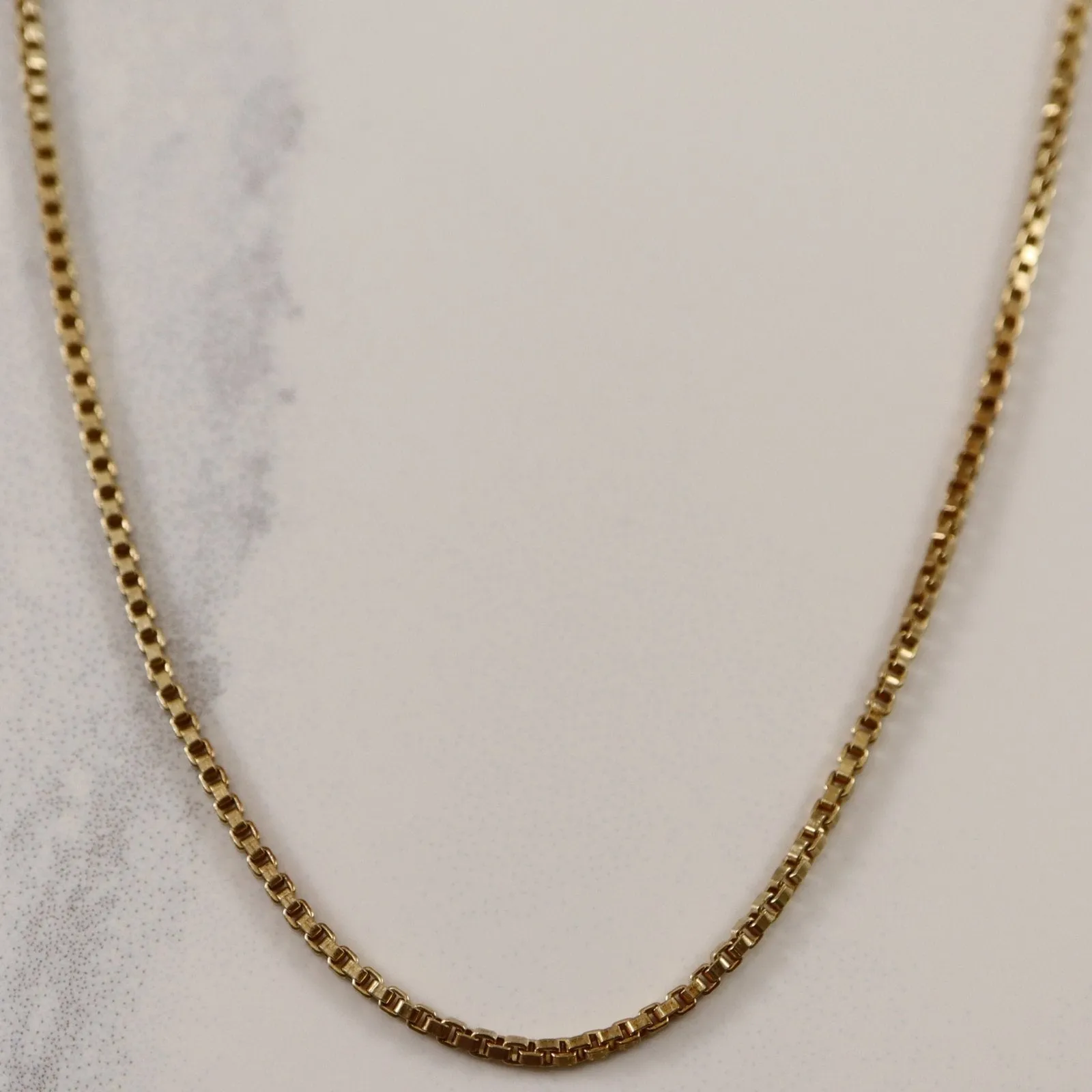 10k Yellow Gold Box Chain | 18.5" | Vibrant Jewelry Craftwork