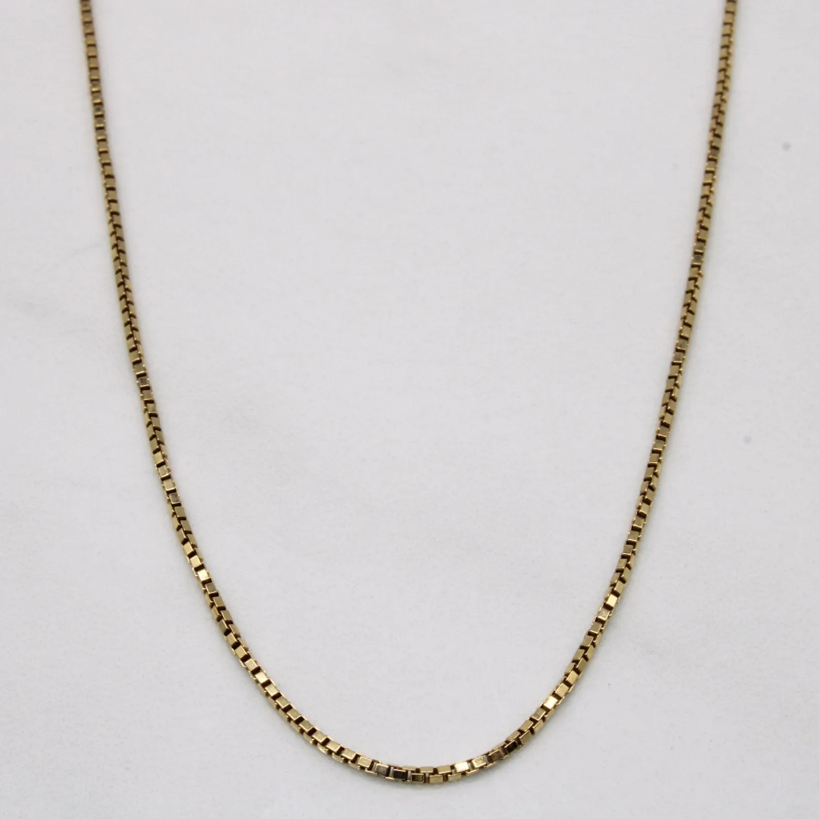 Chic Shine Wedding Style 10k Yellow Gold Box Chain | 18" |