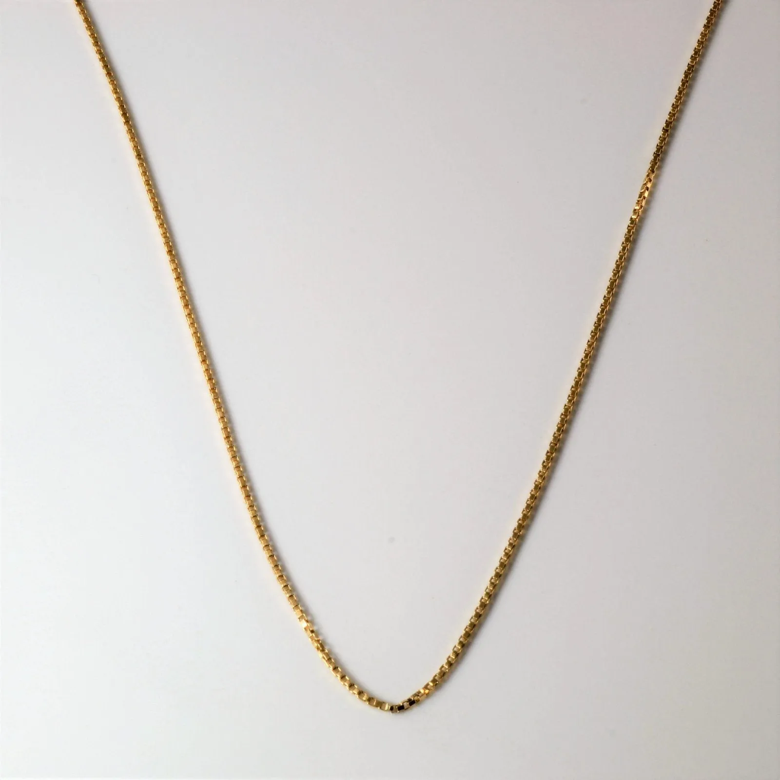 10k Yellow Gold Box Chain | 19" | Personalized Craft