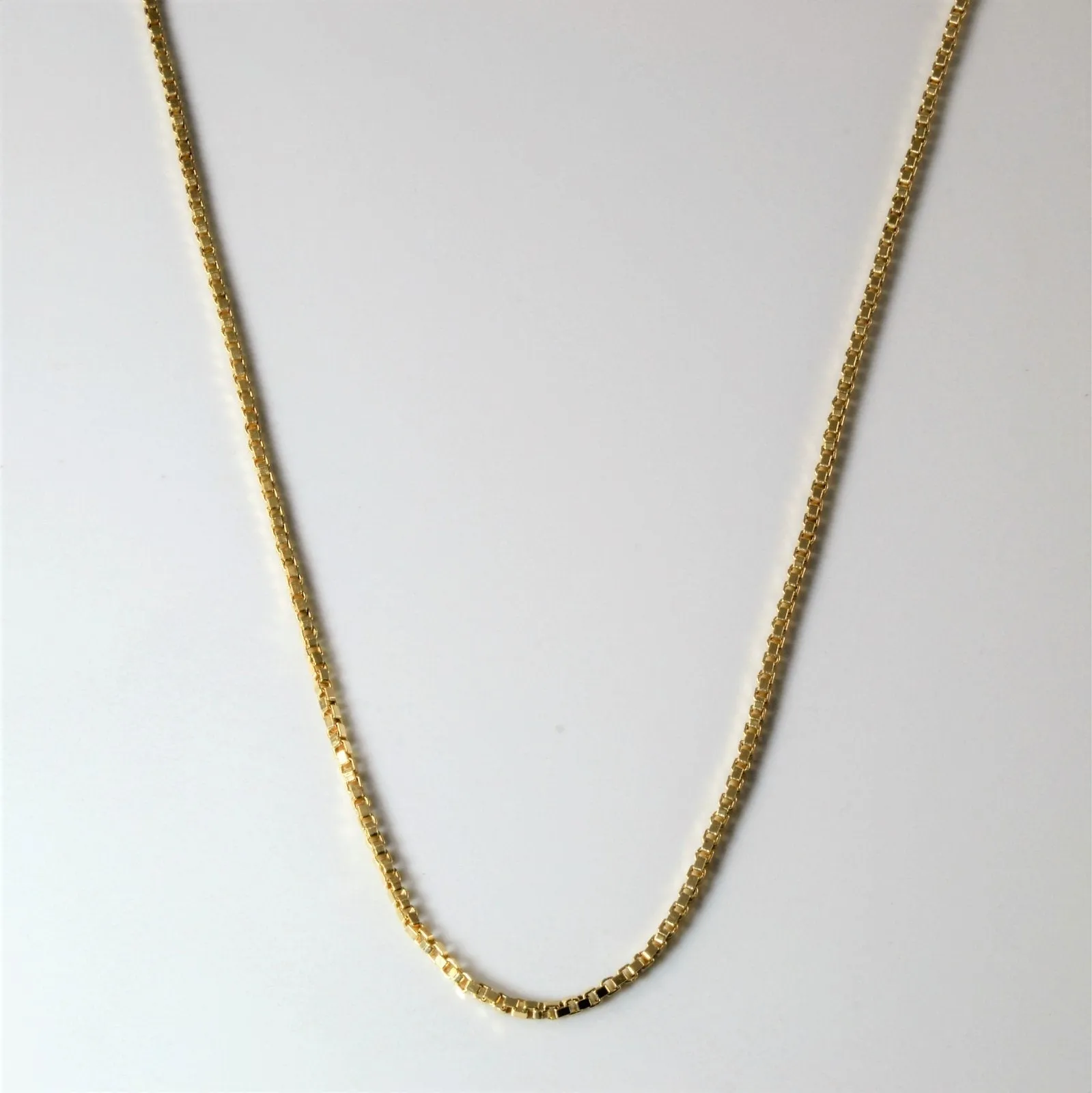 10k Yellow Gold Box Chain | 22" | Bright Craft