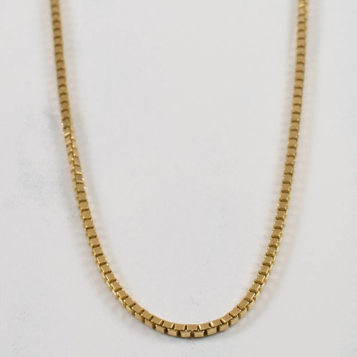 Mature Style 10k Yellow Gold Box Chain | 24" |