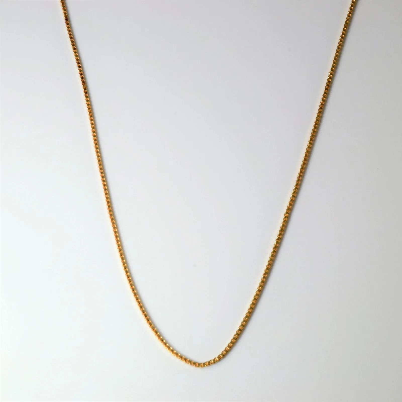 10k Yellow Gold Box Chain | 24"| Photo Focus Exclusive Craft