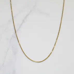 10k Yellow Gold Box Chain | 24" | Exclusive Appeal Sunset Style