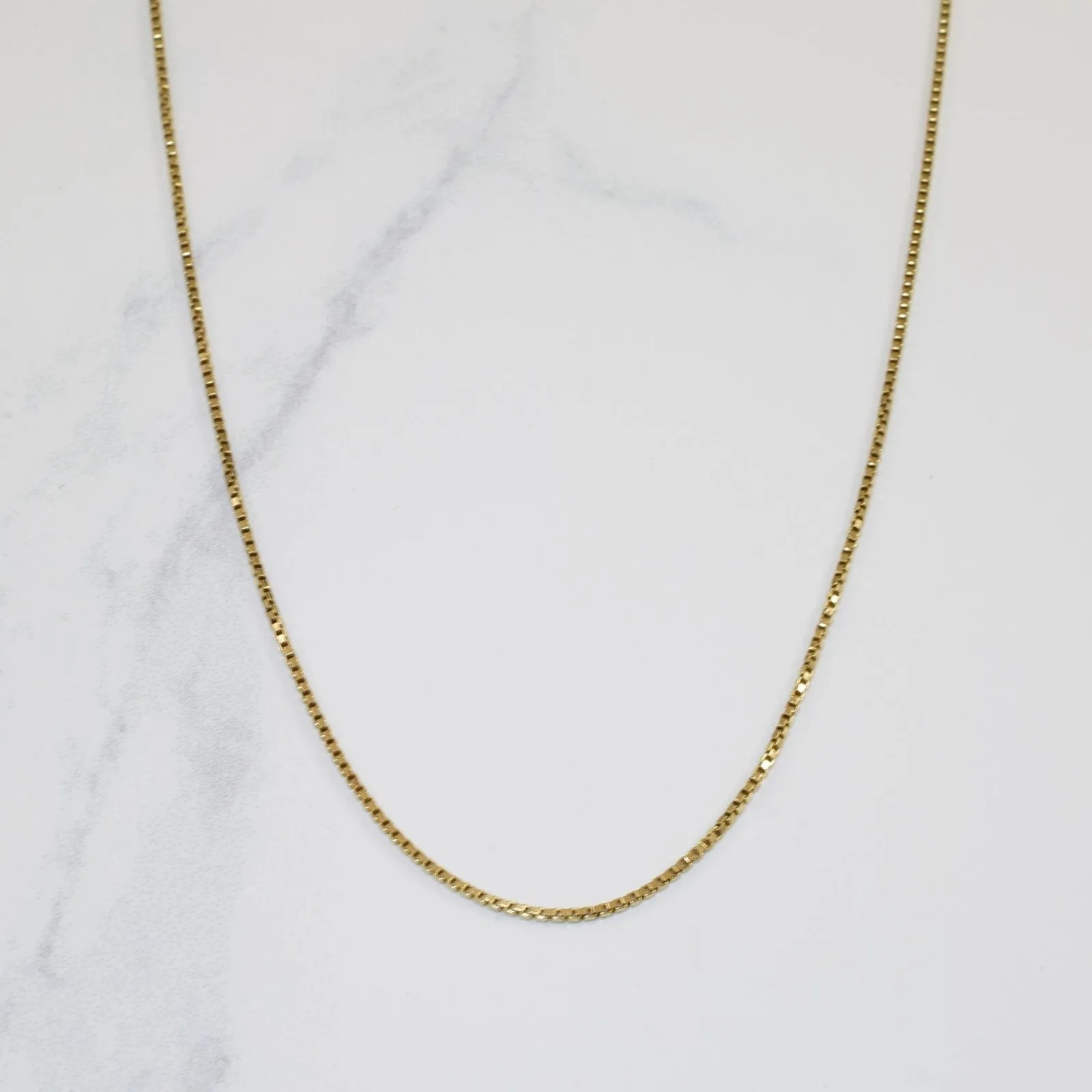 10k Yellow Gold Box Chain | 24" | Exclusive Appeal Sunset Style
