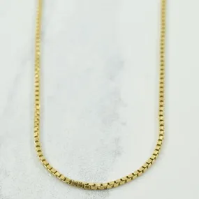 Sleek Highlight 10k Yellow Gold Box Chain | 24" |