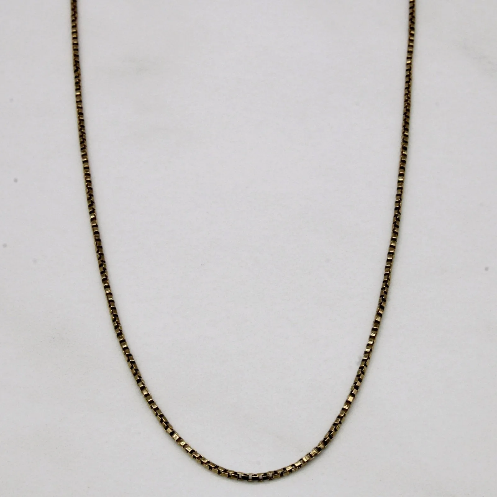 10k Yellow Gold Box Link Chain | 16" | Bold Feature Morning Light