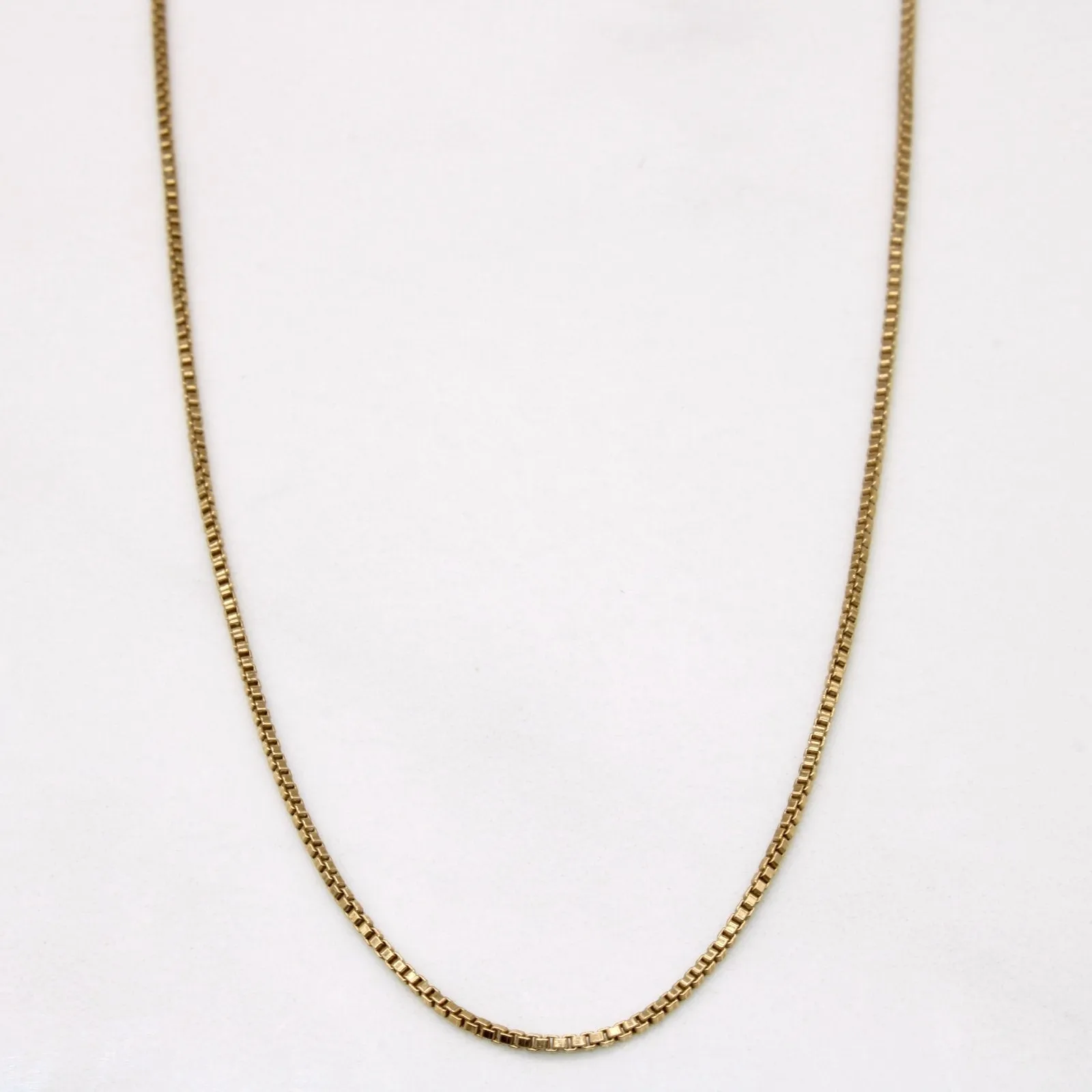 Luminous Accent 10k Yellow Gold Box Link Chain | 16" |