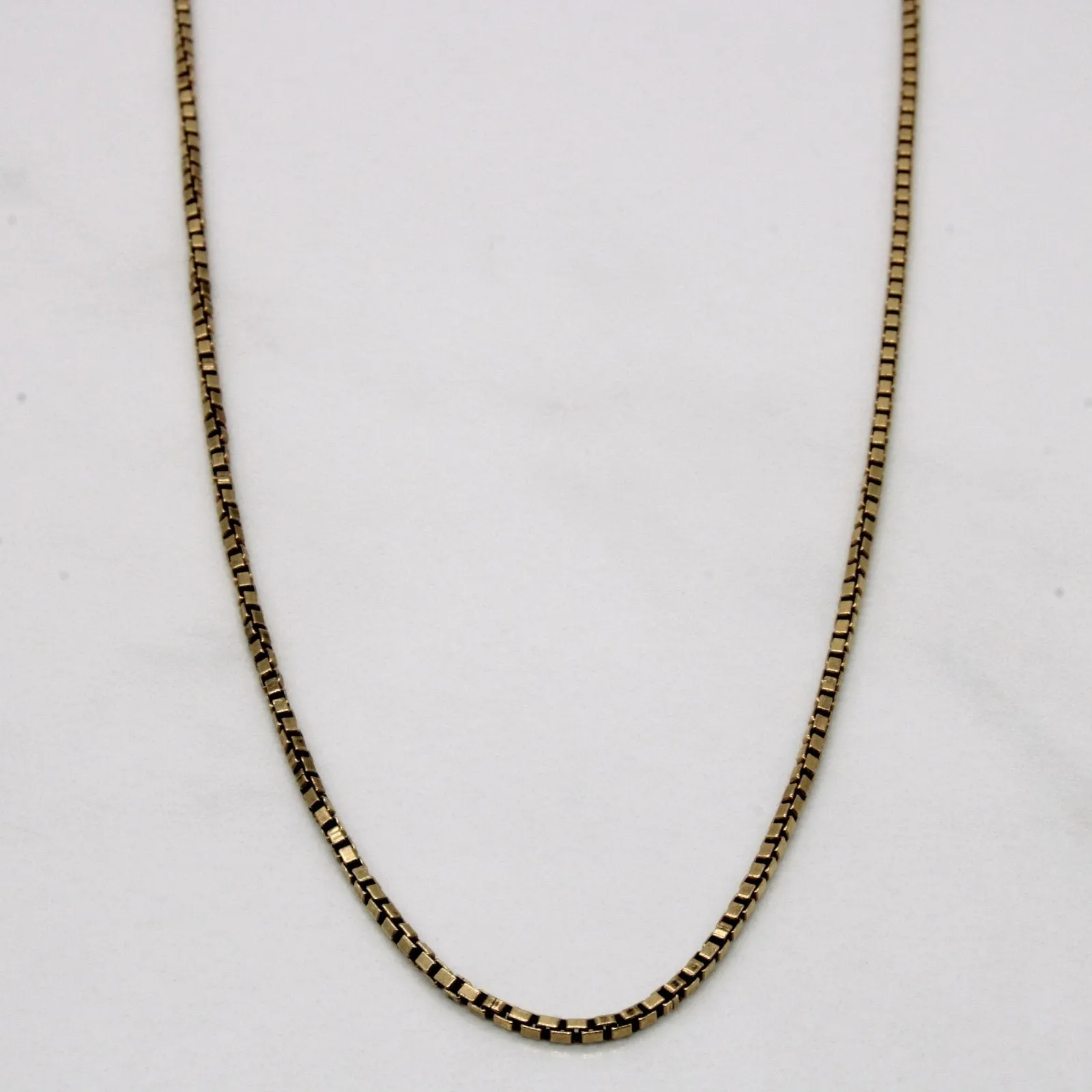 Radiant Pieces Finish Distinct Detail 10k Yellow Gold Box Link Chain | 18" |