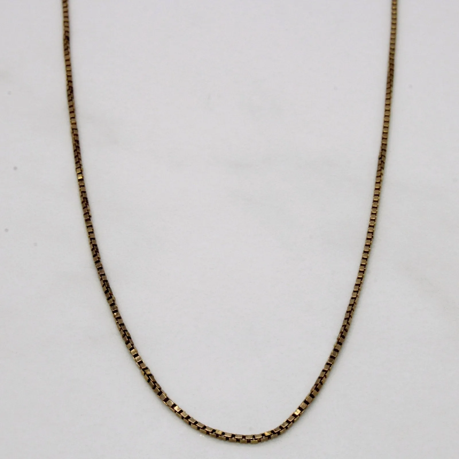 Fashionable Finish Timeless Fit 10k Yellow Gold Box Link Chain | 18" |