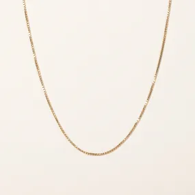 10k Yellow Gold Box Link Chain | 18" | Gold Accent Charming Craft