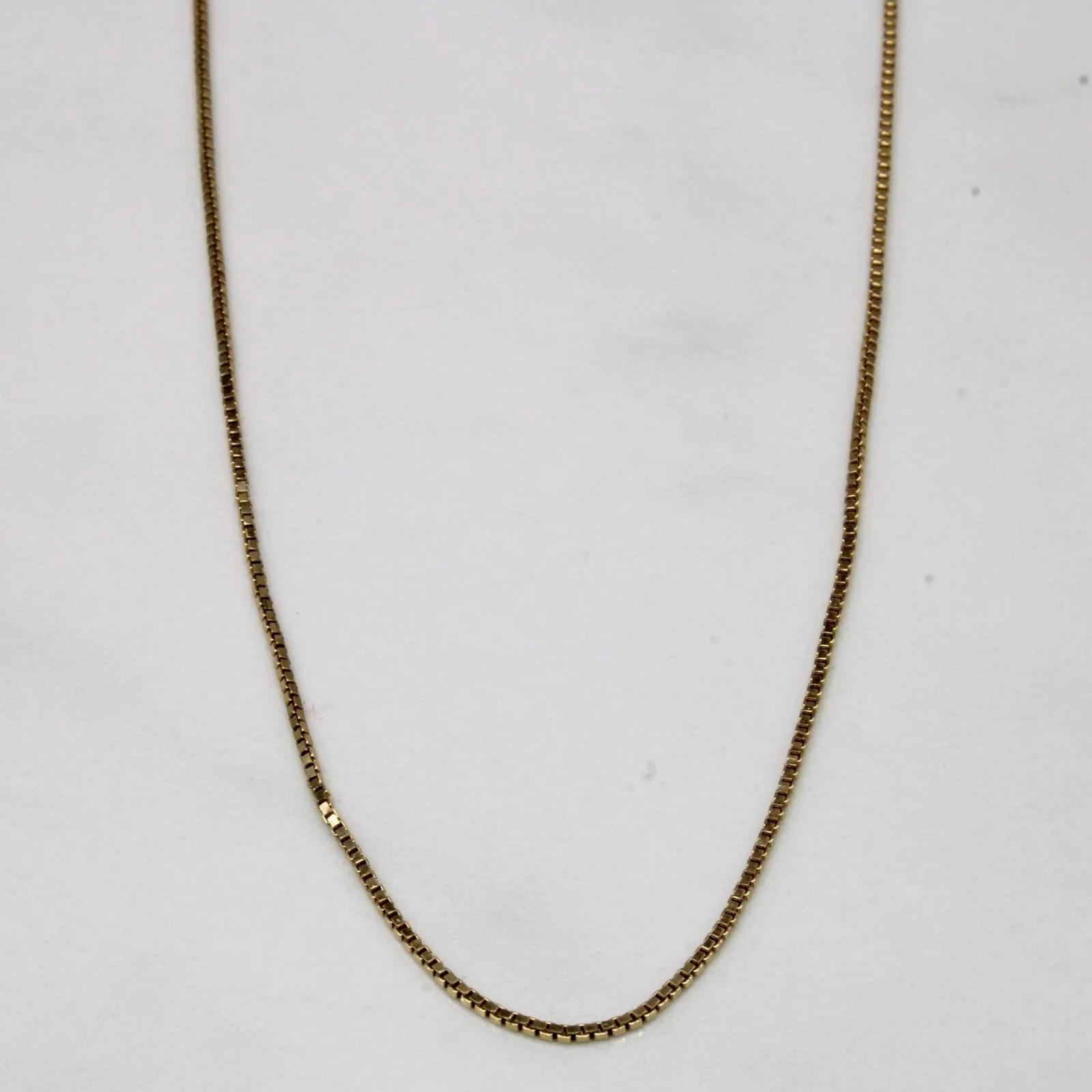 10k Yellow Gold Box Link Chain | 18" | Cozy Glow