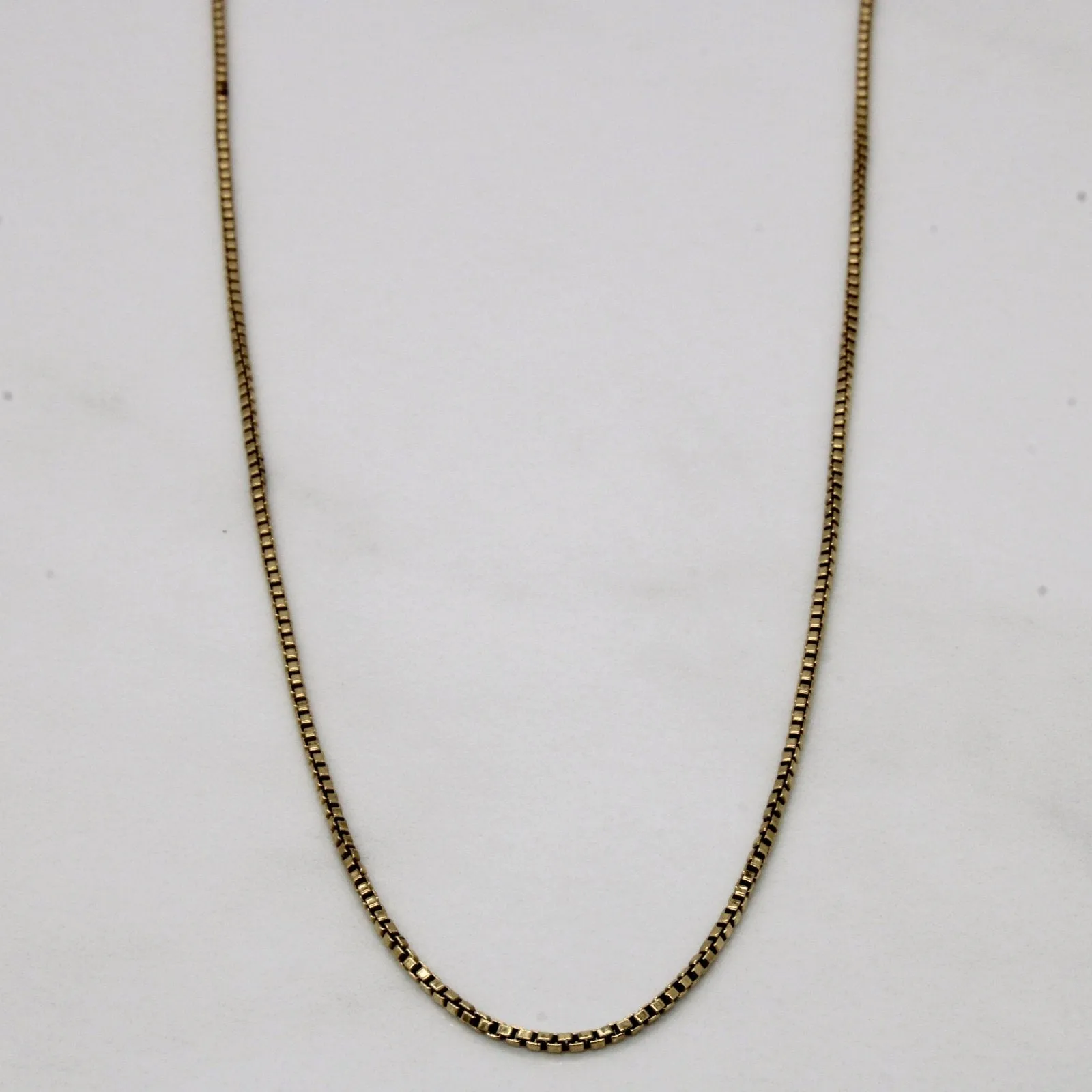 10k Yellow Gold Box Link Chain | 18" | Birthday Surprise Refined Highlight