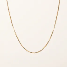 Minimalist Edge 10k Yellow Gold Box Link Chain | 18" |