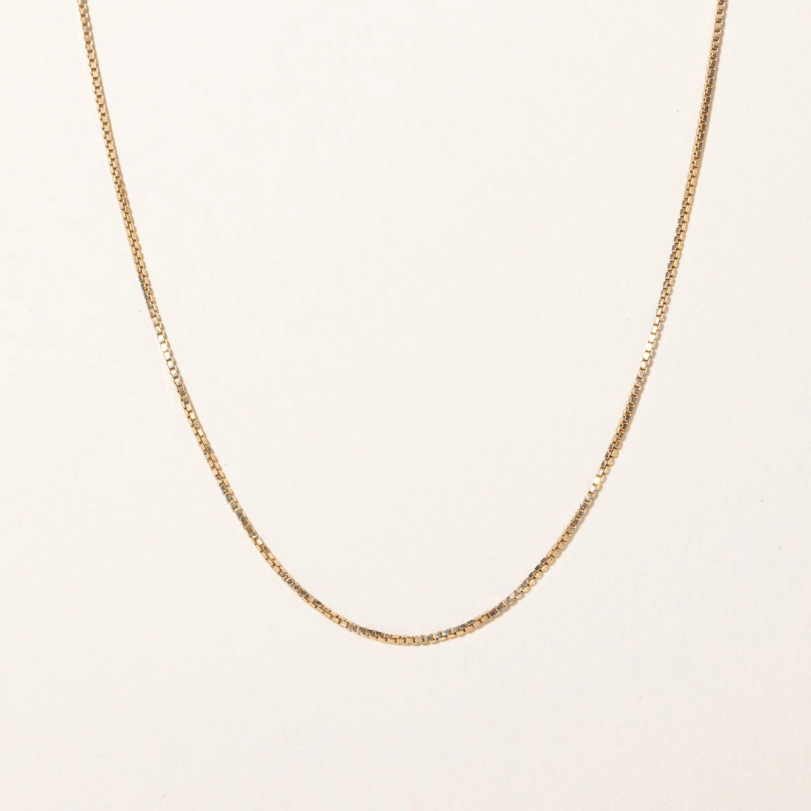 Minimalist Edge 10k Yellow Gold Box Link Chain | 18" |
