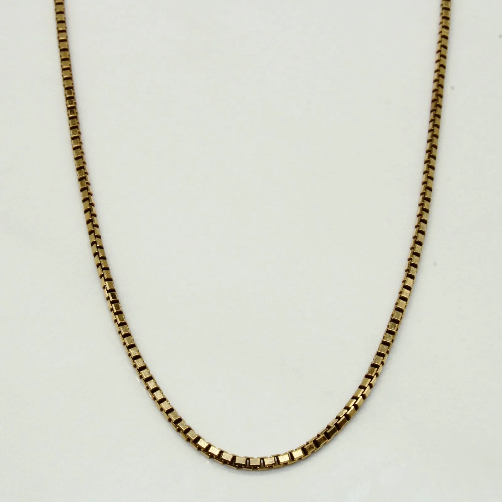 10k Yellow Gold Box Link Chain | 18" | Fashion Shine