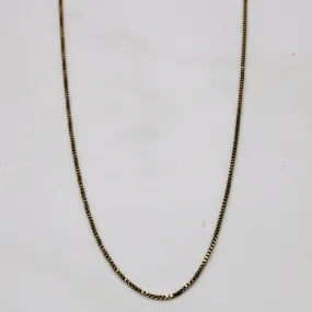 10k Yellow Gold Box Link Chain | 18" | Artful Design Elegant Jewelry