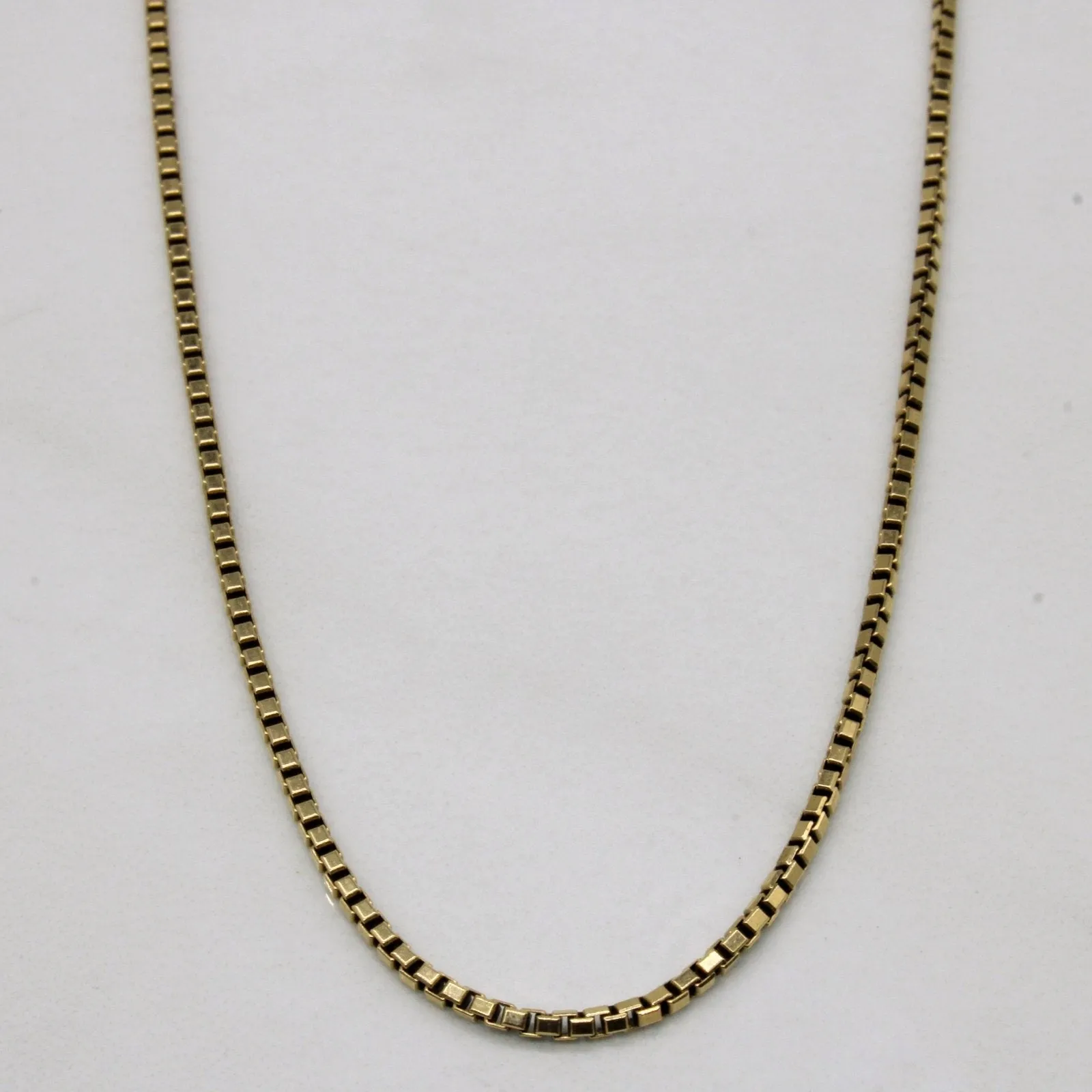 10k Yellow Gold Box Link Chain | 20" | Trendy Edge Colorful Glow