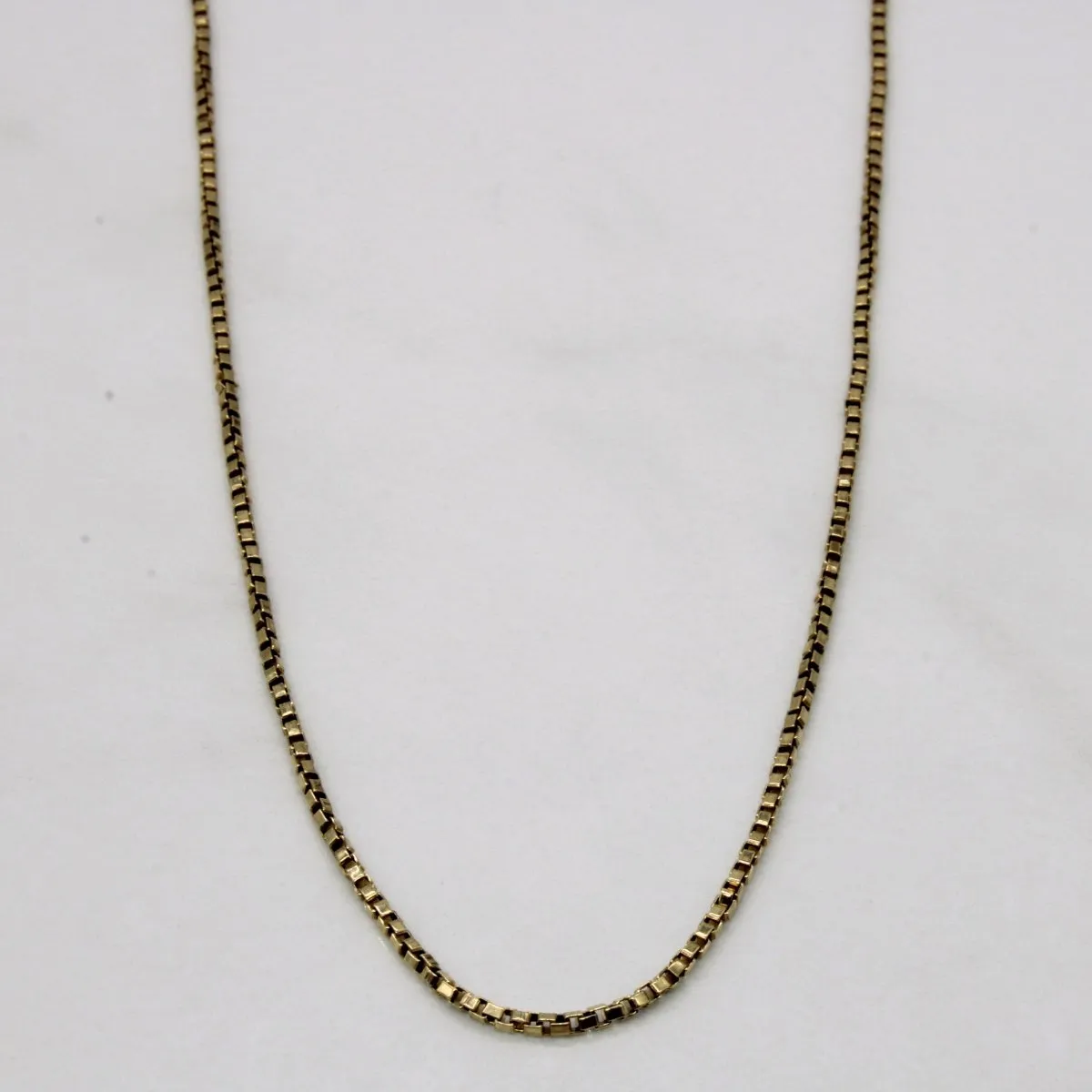 Artisan Glam Stylish Form 10k Yellow Gold Box Link Chain | 24" |