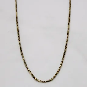 Artisan Glam Stylish Form 10k Yellow Gold Box Link Chain | 24" |