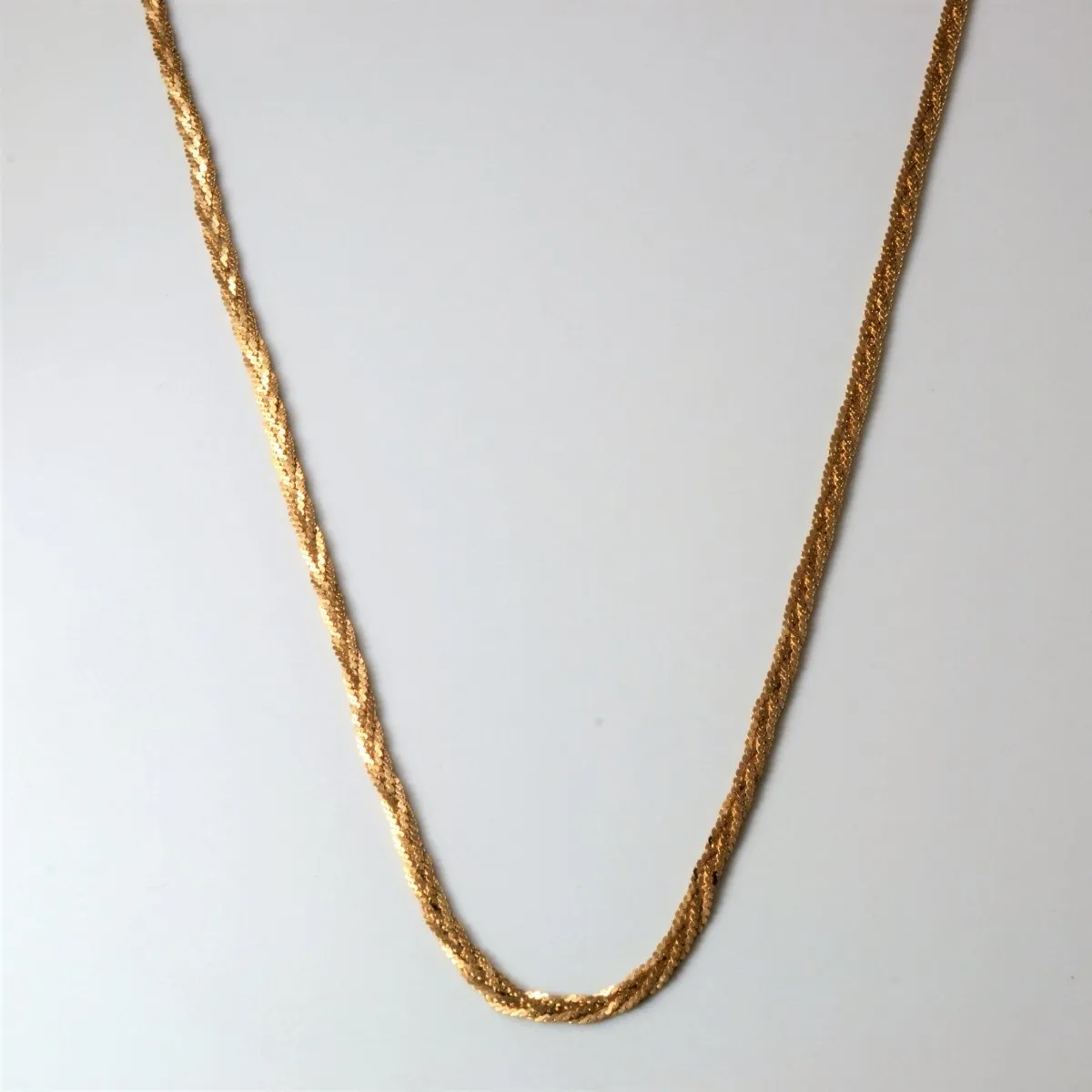Pastel Light Perfect Layer 10k Yellow Gold Braided S-Link Chain | 30" |