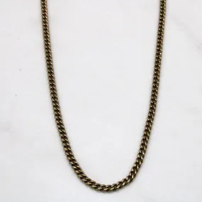 10k Yellow Gold Cuban Chain | 22" | Glam Night Look