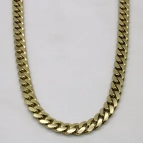 Romantic Occasion 10k Yellow Gold Cuban Chain | 24" |